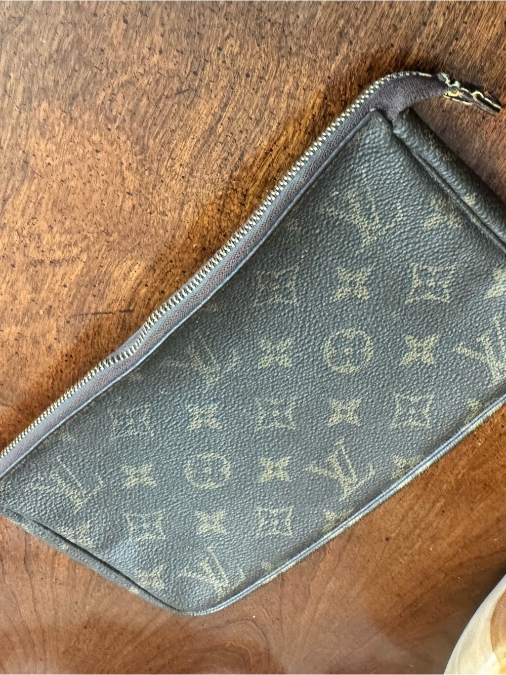 Louis Vuitton Monogram Canvas Cosmetic Pouch in Brown and Tan - Picture 6 of 13